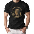 Morning Wood Tree Stump Graphic Tee - Soft Pure Cotton, Comfort Fit, Relaxed Style, Casual Wear, Unique Design, Short...