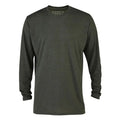 Moss Heather Long Sleeve Tri-Blend T-Shirt - Green Hoodie, Sweatshirt | GrindPrints.com