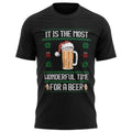 Most Wonderful Time For A Beer Christmas T Shirt, Fair Isle Christmas Top for Men, Funny Xmas T Shirt Tshirts Top Tee...