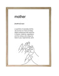 Mother Definition Print, Minimalist Print Modern Art, Mothers Day Gift, Mom Pregnant Art Poster Gift, Poster Prints No...