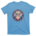 Mother Mary Stained Glass Collection: Heart God Jesus Christ Cross Catholic T-Shirt Hoodie, Sweatshirt | GrindPrints.com