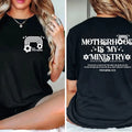 Motherhood Is My Ministry Proverbs Tee Shirt Double Sided Hoodie Mama Hoodie Motherhood Rock Skeleton Sweatshirt...