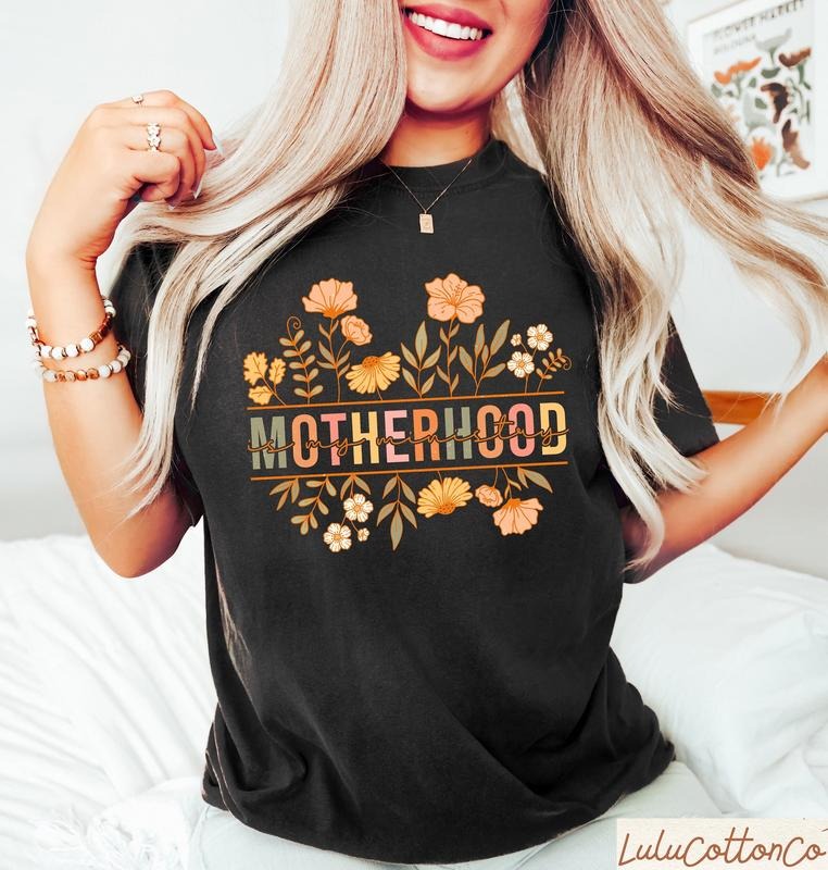 Motherhood Is My Ministry Shirt, Retro Floral Mom Shirt Best Price Hoodie, Sweatshirt | GrindPrints.com