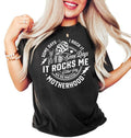 Motherhood Sometimes I Rock It Sometimes It Rocks Me, Double Printed, Rock Shirt, Mama Shirt, Mom Shirt, Women's Tee...