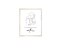 Mothers Day Art, Mothers Day Quote Gift, Meaningful Quote Mom, New Mum Line Art, Mother Holding Baby, Gifts For New Mom...