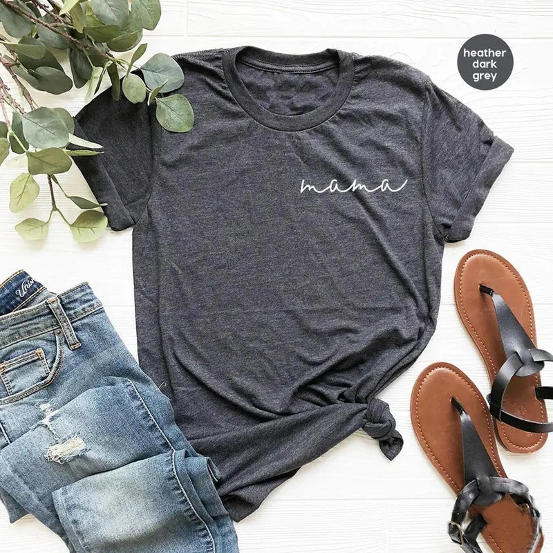 Mothers Day Shirt, Mom TShirts, Mama T Shirt, Best Mom T-Shirt, Favorite Mom Shirts, Mom Pocket T Shirt, Shirt For Mom,...