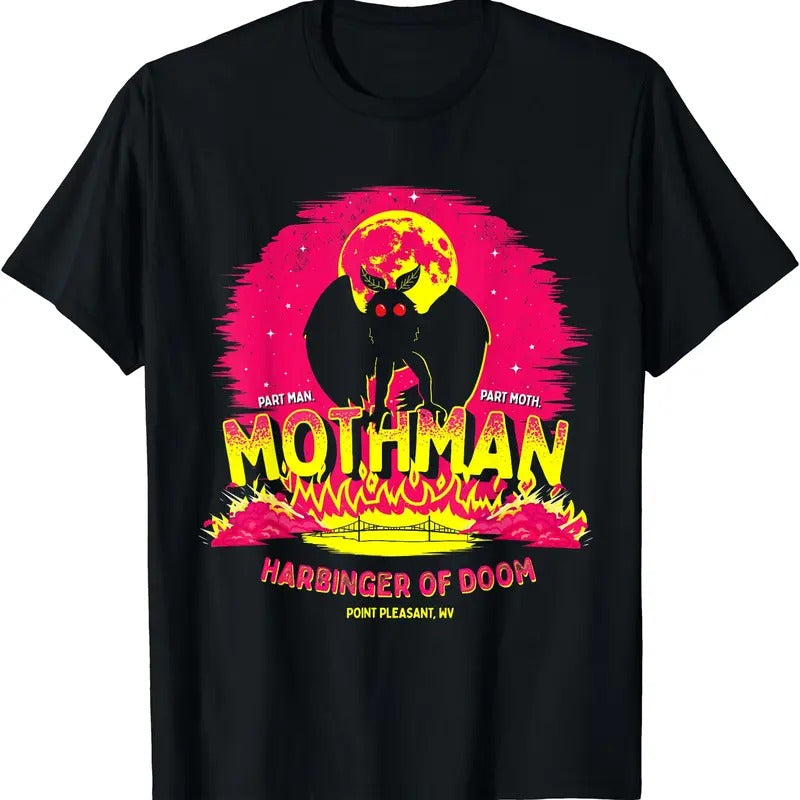 Mothman - Funny Cute Cryptid Creature Short Sleeve T-Shirt Hoodie, Sweatshirt | GrindPrints.com