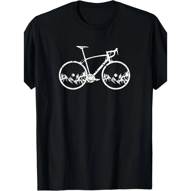 Mountain Bike T-shirt Short Sleeve, Crew Neck T-shirt Made in USA Hoodie, Sweatshirt | GrindPrints.com