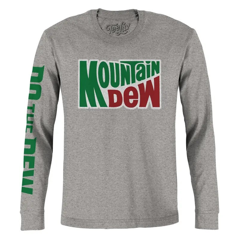 Mountain Dew Do The Dew Sleeve Print Long Sleeve T-Shirt - Gray men Hoodie, Sweatshirt | GrindPrints.com