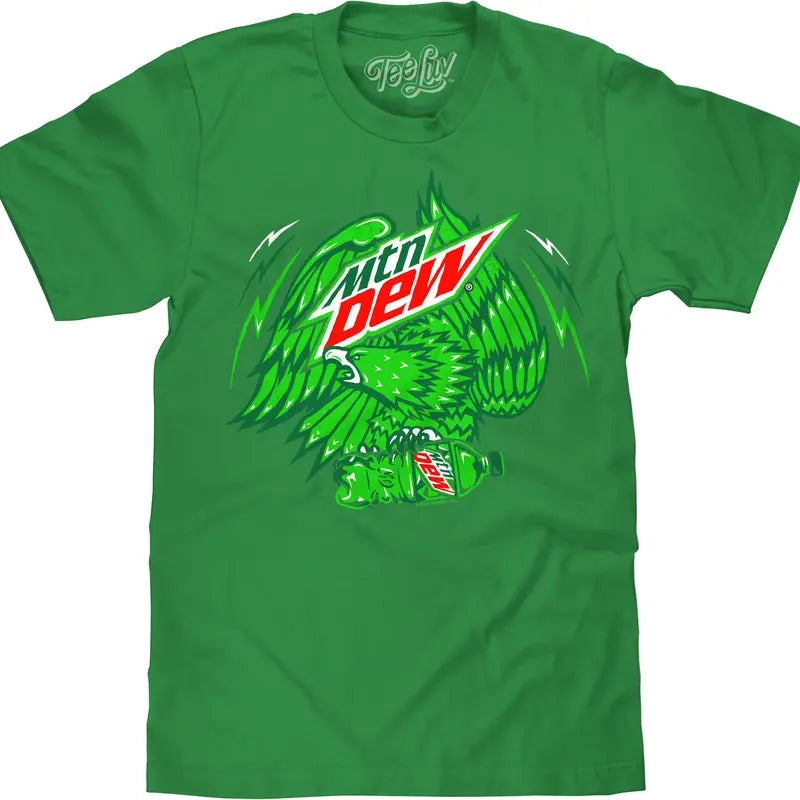 Mountain Dew Eagle T-Shirt - Green Hoodie, Sweatshirt | GrindPrints.com
