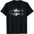 Mountain Landscape Reflection Forest Trees Outdoor Wildlife T-Shirt Made in USA Hoodie, Sweatshirt | GrindPrints.com
