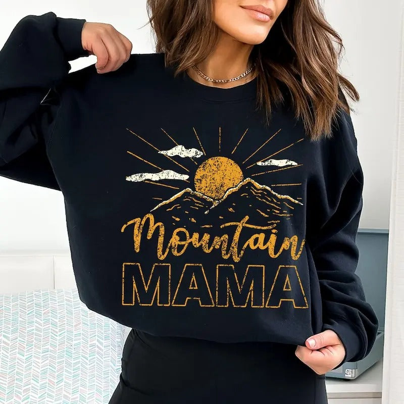 Mountain Mama Shirt Camping Cute 70s Mountain Mama Mountain Shirt Mountain Mom T-Shirts, Hoodie, Sweatshirt