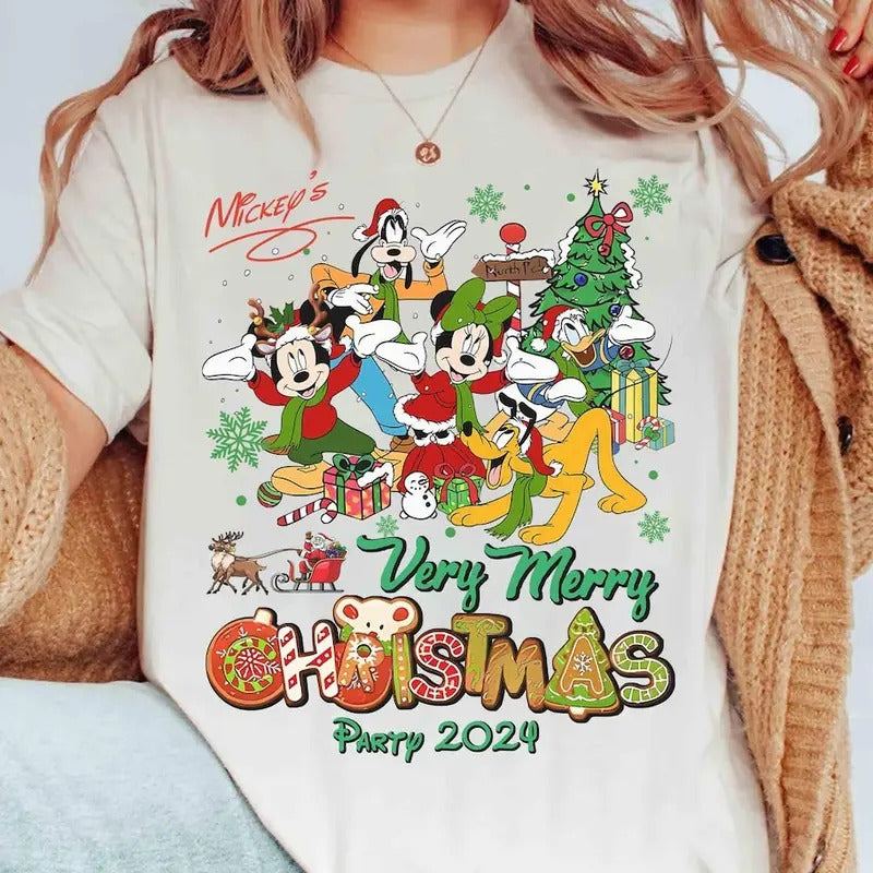 Mouse Christmas Sweatshirt Tshirt, Very Merry Christmas Party Shirt, Magic Kingdom Christmas Shirt, Christmas Holiday...