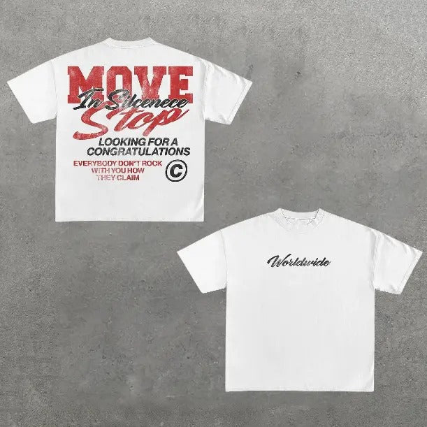 Move In Silence Graphic Casual Cotton T-Shirt, Y2k Gothic Shirt, Unisex T-Shirt, Gift For Men Women Womenswear Menswear...