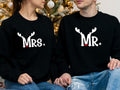 Mr Mrs Reindeer Married Couples Matching Husband Wife Future Mrs Wedding T-Shirts, Hoodie, Sweatshirt