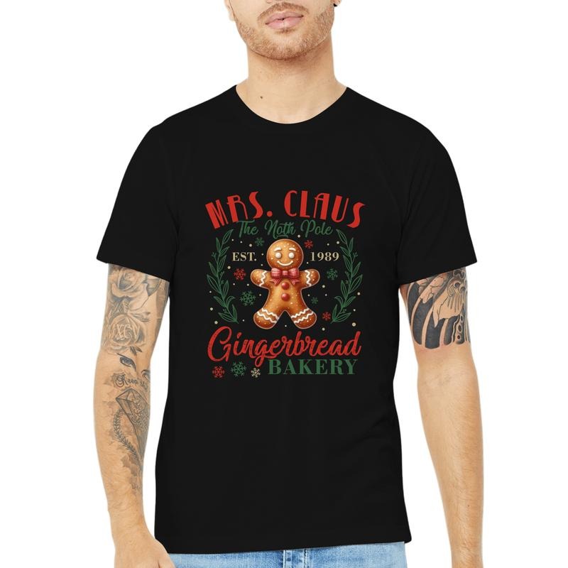 Mrs. Claus' Gingerbread Bakery Casual Short Sleeved Round Neck Tops Daily Activities Made Usa T-Shirts, Hoodie, Sweatshirt