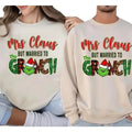 Mrs Claus but Married to the Grinch full Colour Sublimation Adult Sweatshirt , Merry Chirtmas Crewneck Sweatshirt, For...