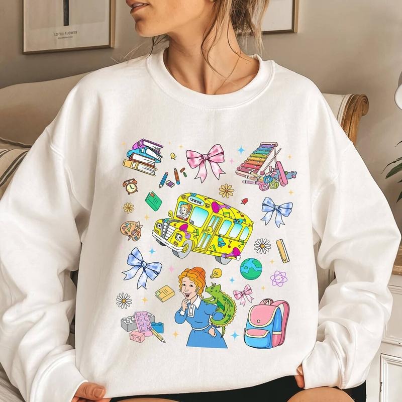 Ms.Frizzle The Magic School Bus Shirt, Back To School Shirt Hoodie, Sweatshirt | GrindPrints.com
