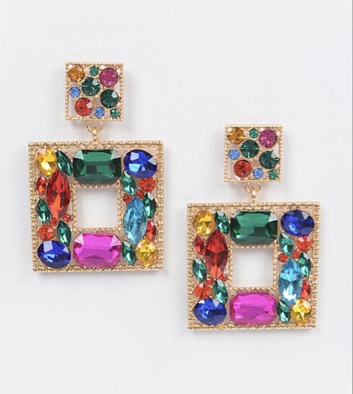 Multi Color Square Tassel Earrings T-Shirts, Hoodie, Sweatshirt