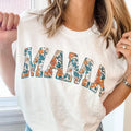 Multi-Floral Print MAMA T-Shirt, T-Shirt, Summer MAMA Top, DTG Printed T-Shirt, Gift for Mom, Meme Shirt, Menswear...