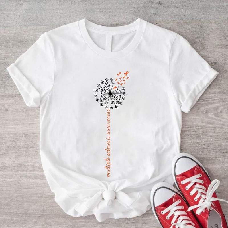 Multiple Sclerosis Awareness Shirt, Orange Ribbon T-shirt, World MS Day Warrior Tee, MS Fighter Gift Shirt, Support Squad...