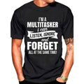Multitasker Mastermind Tee - Men's Casual Short Sleeve T-Shirts for Summer Daily Wear, Novelty Graphic Print, Breathable...