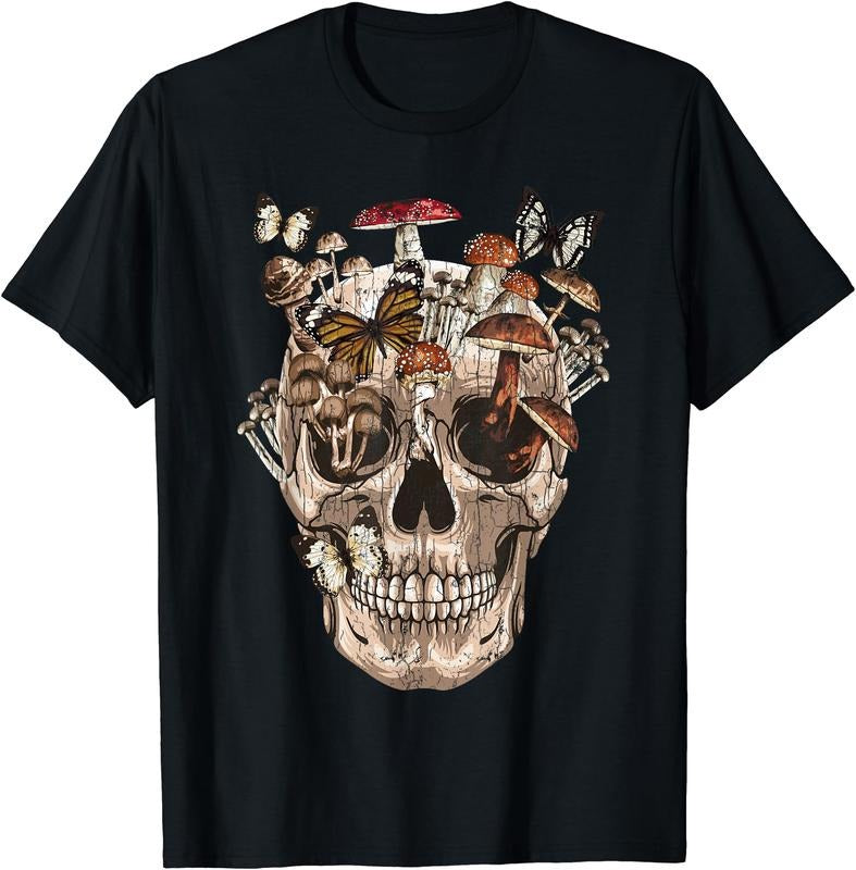 Mushroom Clothing Mushroom Collector Mushroom Skull Collecting Gift T-Shirt Hoodie, Sweatshirt | GrindPrints.com