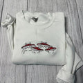 Mushrooms cats; cute cats in mushroom hats; delightful cats embroidered sweatshirt, casual women crewneck gift; women...