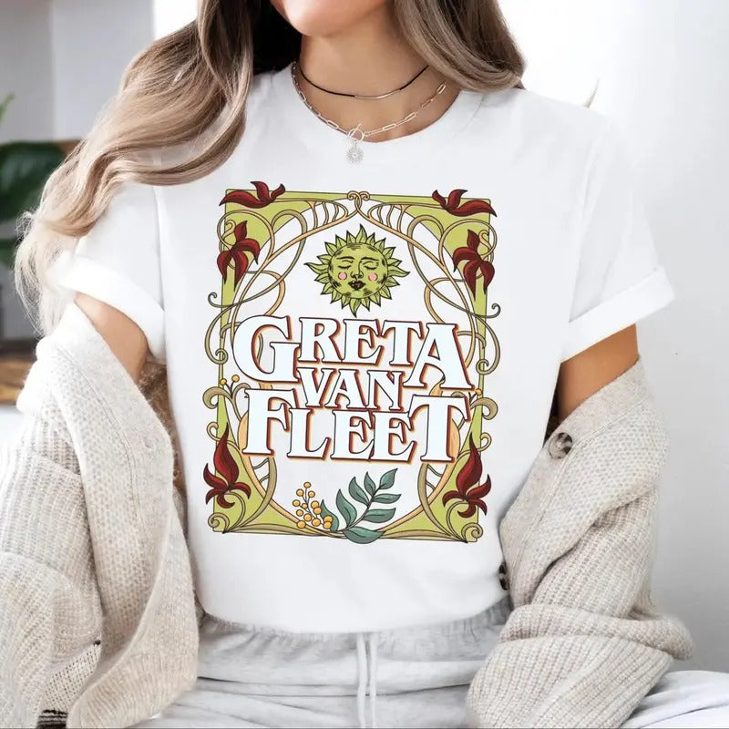 Music Tour Shirt, Retro Music Lover Tee, Floral Boho Music Festival Tshirt, Music Concert T-Shirt, Tour 2025 Shirt, Music...