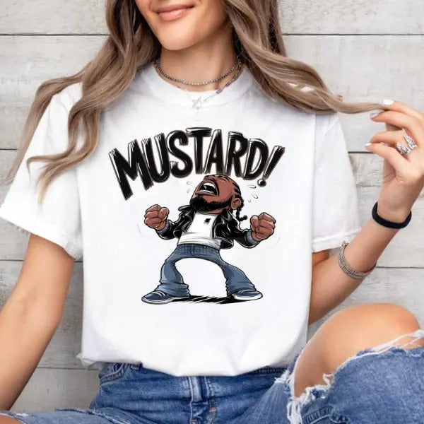 Mustard T-Shirt, Mustard Meme Gift Men and Women T-Shirt Casual Crewneck Hoodie, Sweatshirt | GrindPrints.com