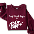 My Blood Type is Dr Pepper Sweatshirt, Pepper Shirt, Christmas Sweatshirt, For Men, For Women Classic Menswear Hoodie