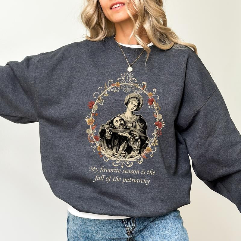 My Favorite Season Is Fall Patriarchy Botanical Floral Moth Feminist Girl'S Power Casual T-Shirts, Hoodie, Sweatshirt