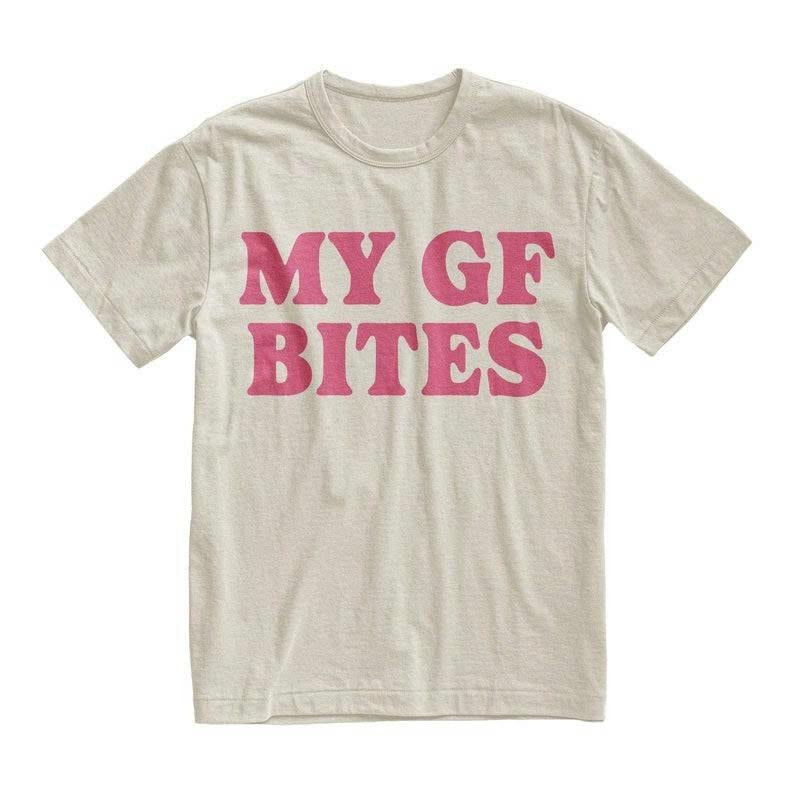 My Girlfriend Bites T-shirt, Valentine's Gift For Her For Him, Streetwear Womenswear Hoodie, Sweatshirt | GrindPrints.com