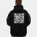 My Girlfriend Will K.ll You QR Code Back Print Hoodie, Funny QR Code Shirt, Boyfriend Gift From Girlfriend, Long Sleeve...