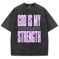 My God Strenght Washed T-Shirt, Christian Jesus  t shirts, Vintage 90s Graphic Tee Gift Womenswear Top Cotton Hoodie,...