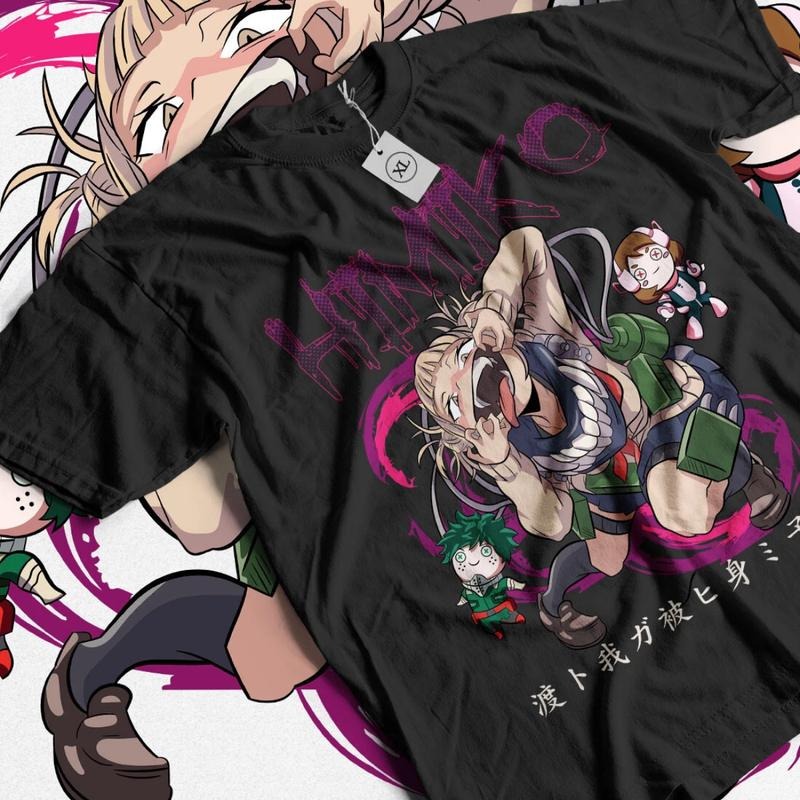 My Hero Academia Anime T-shirt , Himiko Toga Cute Waifu Ochaco Deku Graphic Tee, Vintage Retro Manga Sweatshirt, Unisex...