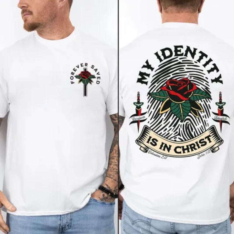 My Identity Is Christ Pure Cotton Casual Street Crew Neck Short Sleeve Tops T-Shirts, Hoodie, Sweatshirt