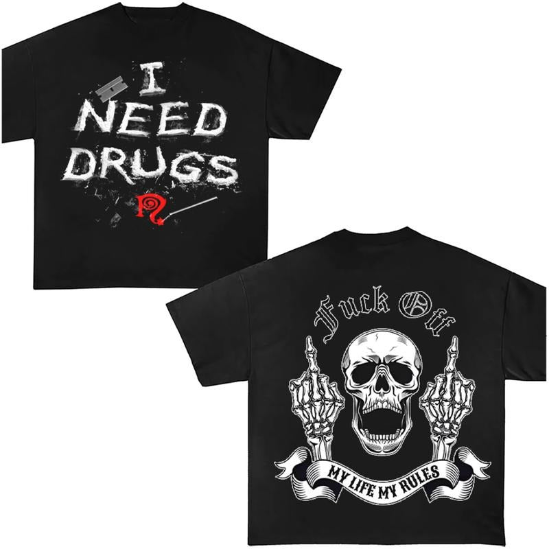 My Life My Rules Y2K Clothing Tshirt Graphic Tee Cotton Unisex Top Streetwear Hoodie, Sweatshirt | GrindPrints.com
