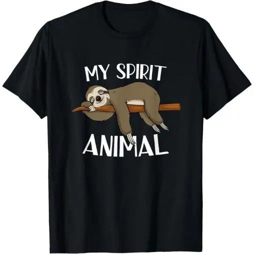 My Spirit Animal is a Sloth T-Shirt Made in USA Hoodie, Sweatshirt | GrindPrints.com