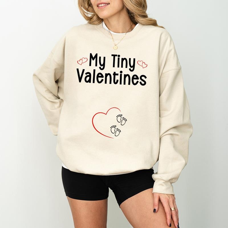 My Tiny Valentine Sweatshirt, Tiny Valentine Day Shirt Sweatshirt, Mama Valentines Sublimation, New Mama Sweatshirt, Baby...