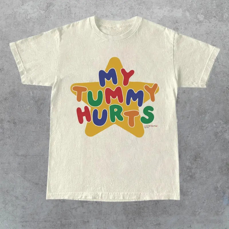 My Tummy Hurts Tee , Funny Meme Shirt, Clowncore Clothing , Clown Shirt , Kidcore Tee , Kidcore Clothes, Funny Gift For...