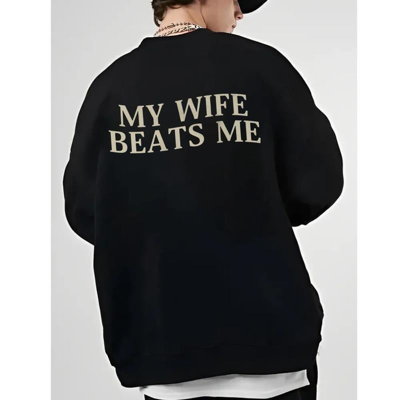 My Wife Beats Me Sweatshirt, Funny Saying Shirt, Valentine Gift For Husband, Matching Couple, Humorous Hoodie, Unisex...