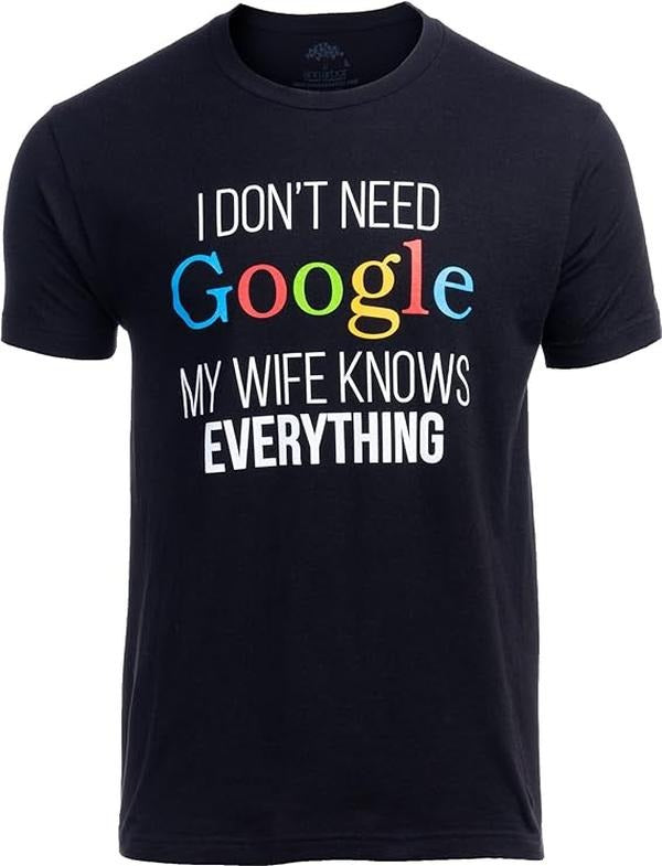 My Wife Knows Everything! Funny Husband Dad Groom T-Shirt Menswear Casual Cotton Hoodie, Sweatshirt | GrindPrints.com