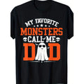 My favorite monster called my dad Funny Dad Halloween Ghost T-shirt made in usa Hoodie, Sweatshirt | GrindPrints.com