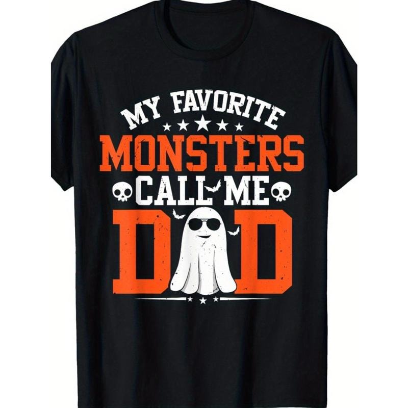 My favorite monster called my dad Funny Dad Halloween Ghost T-shirt made in usa Hoodie, Sweatshirt | GrindPrints.com