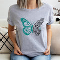 Myasthenia Gravis is A Journey Shirt, Myasthenia Gravis Awareness T-shirt, Butterfly Teal Ribbon Tee, Survivor Gift...