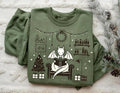 Mystical Bearded Dragon Reading A Book Christmas Sweater, Holiday Dragon Sweatshirt, Cute Dragon Apparel, Dragon Lover...