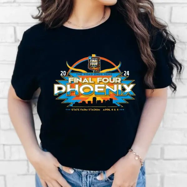 NCAA Final Four Basketball 2024 Phoenix Short Sleeve T-Shirt - Classic Cotton Sports Tee Hoodie, Sweatshirt | GrindPrints.com