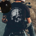 NOT DEAD YET Live Clock Casual Graphic 2 Side Printed T-shirt Sweatshirt Hoodie, Vintage Skull Halloween Shirt,...