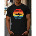 NOT OLD OLD SCHOOL Graphic Print, Men's Crew Neck Short Sleeve T-shirt, Casual Comfy Tops For Men, Men's Trendy Clothes...